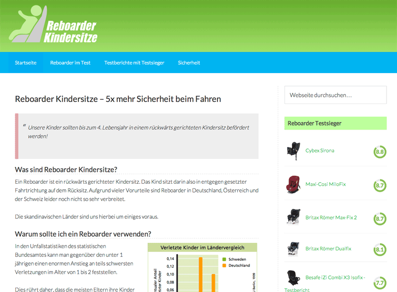 Rebaorder-Kindersitze.com - Screenshot